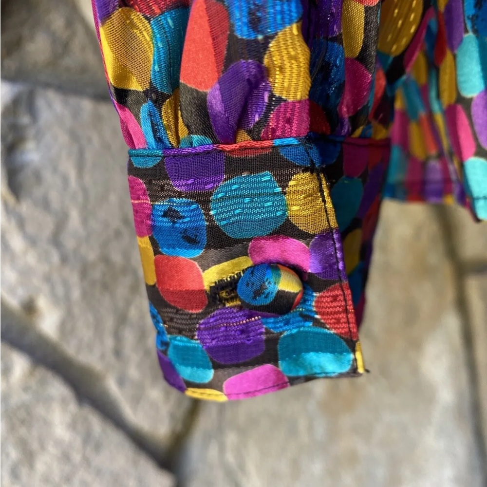 Vintage 90s Y2K Collections by‎ Josephine Long Sleeve Blouse Size 6 - Picture 10 of 12